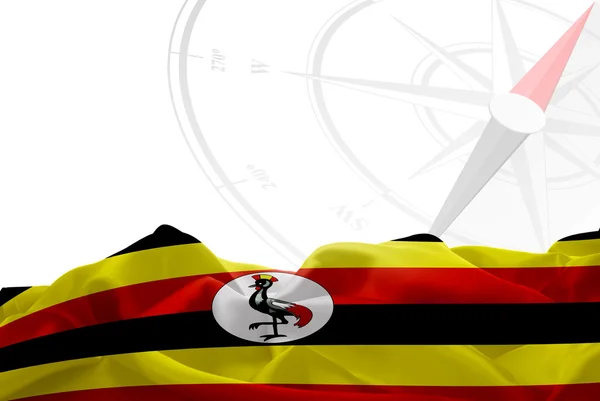 Національний прапор Уганди — стокове фото