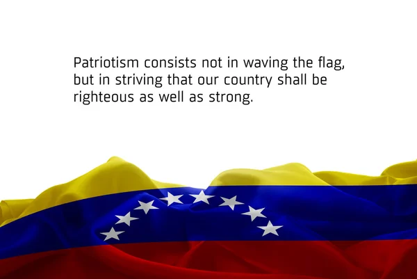 Fahne von venezuela schwenkend — Stockfoto