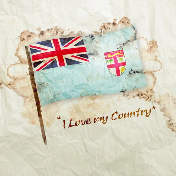 Fiji land flagga — Stockfoto