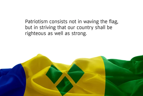 Il patriottismo consiste nel non sventolare il concetto di bandiera — Foto Stock