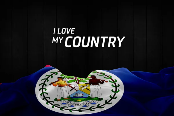 Integetett Belize zászlaja — Stock Fotó