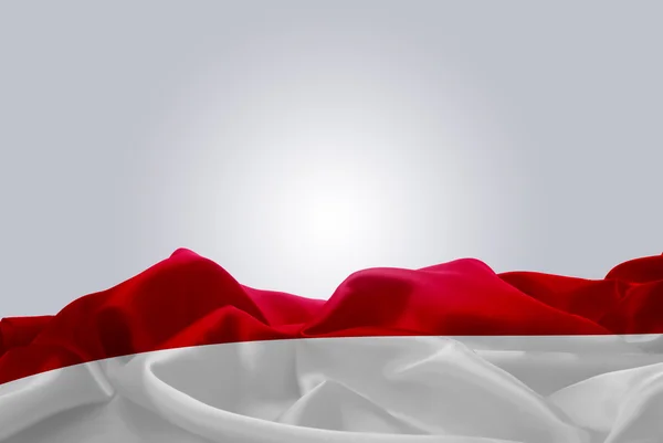 Waving abstract fabric Indonesia flag — Stock Photo, Image