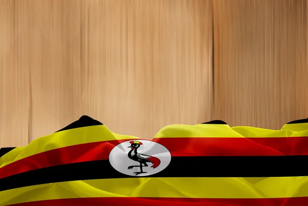 Nationalflagge Ugandas — Stockfoto