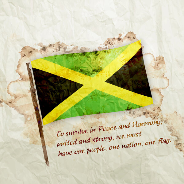 Jamaica Country Flag 