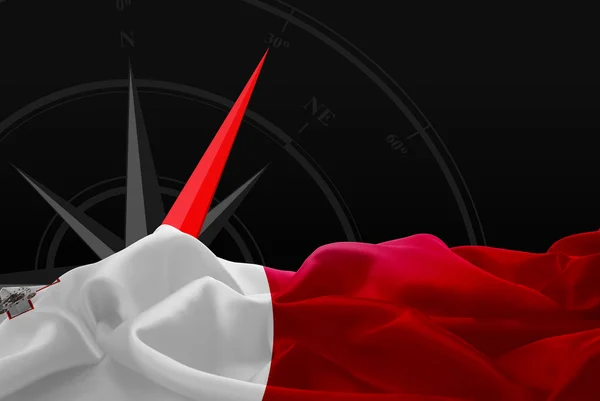 Nationale vlag van malta — Stockfoto