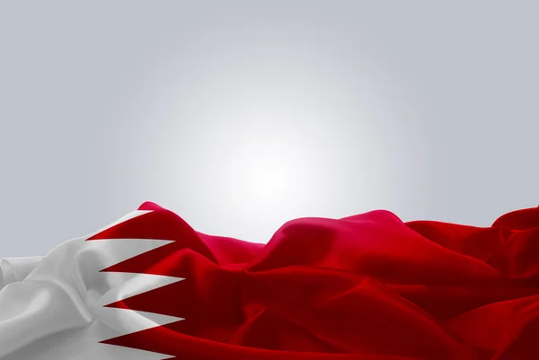 Nationale vlag van Bahrein (Bahrain) — Stockfoto