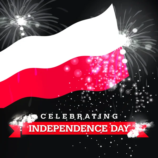 Листівка Дня Незалежності з прапором — стокове фото