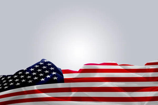 Waving abstract fabric America flag — Stock Photo, Image