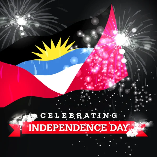 Κάρτα ημέρας ανεξαρτησίας με σημαία — Φωτογραφία Αρχείου