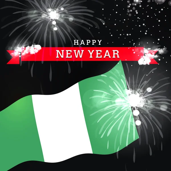 Szczęśliwego nowego roku karty z flagą — Zdjęcie stockowe