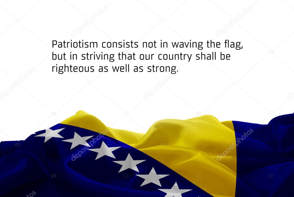 waving flag of Bosnia And Herzegovina