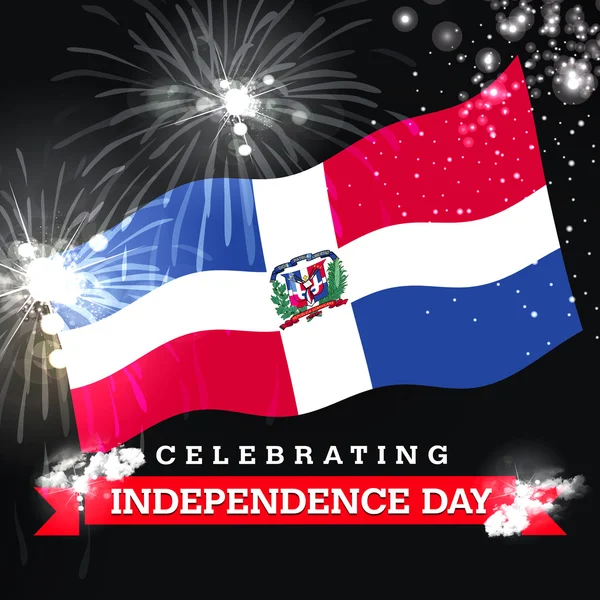 Kaart van de dag van de onafhankelijkheid van de Dominicaanse Republiek — Stockfoto