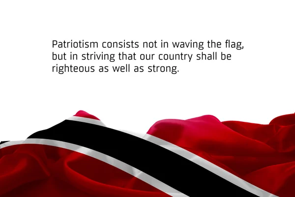 Patriotism consists not in waving the flag concept — Stock Photo, Image