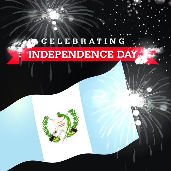 Celebrating Independence Day card with flag — Stock Photo