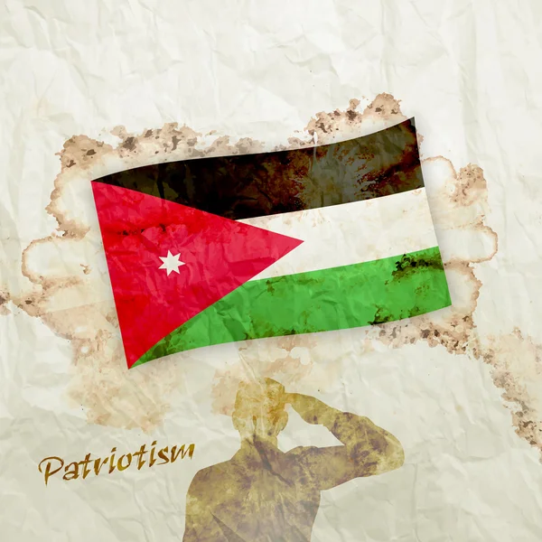 Vlajka země Jordan — Stock fotografie