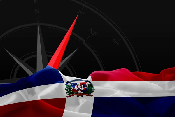 Bandera Nacional de República Dominicana — Foto de Stock