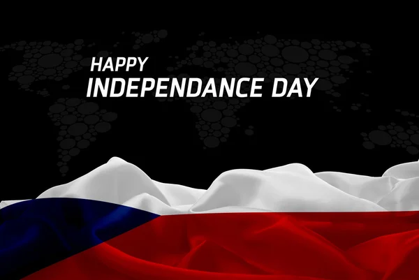 Carte du jour de l'indépendance de la République tchèque — Photo