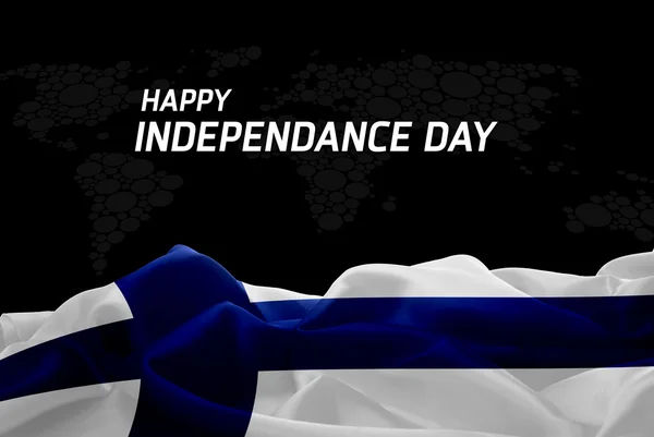 Finlands självständighetsdag kort — Stockfoto