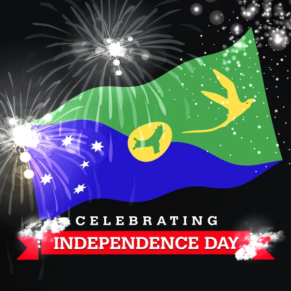 Листівка Дня Незалежності з прапором — стокове фото