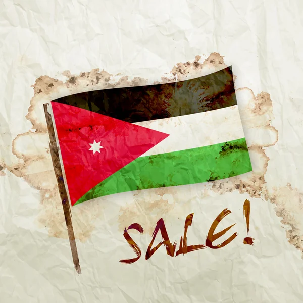 Vlajka země Jordan — Stock fotografie