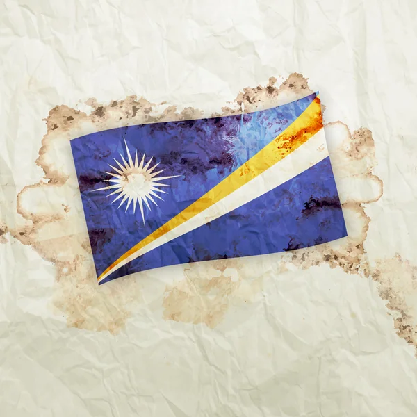 Bandera Grunge Islas Marshall — Foto de Stock