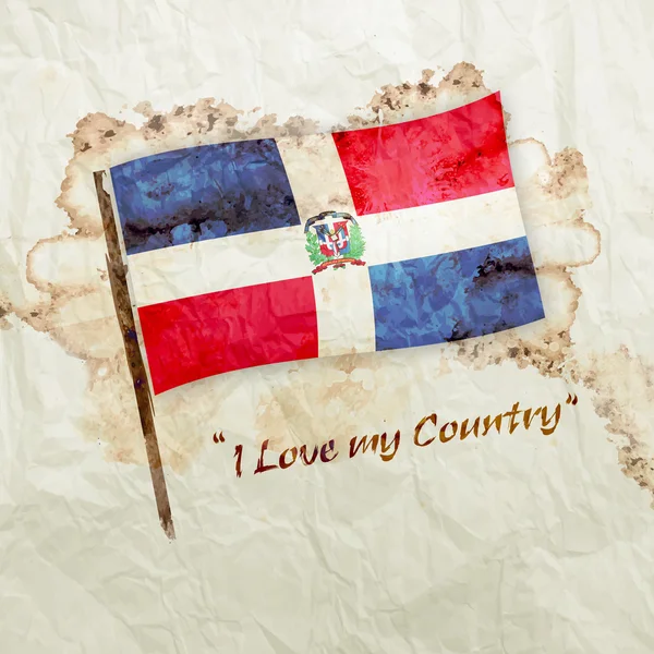 Flagge der Dominikanischen Republik — Stockfoto