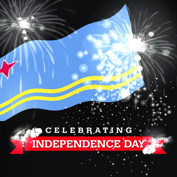 Independence Day card with flag — Stock Photo, Image