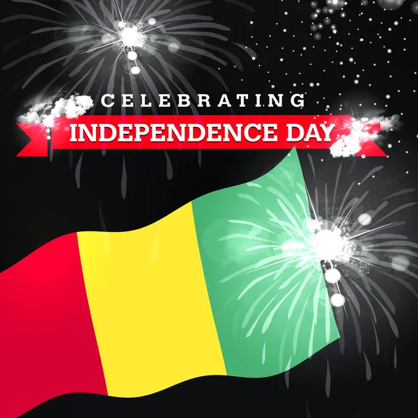 Carte du jour de l'indépendance de la Guinée — Photo