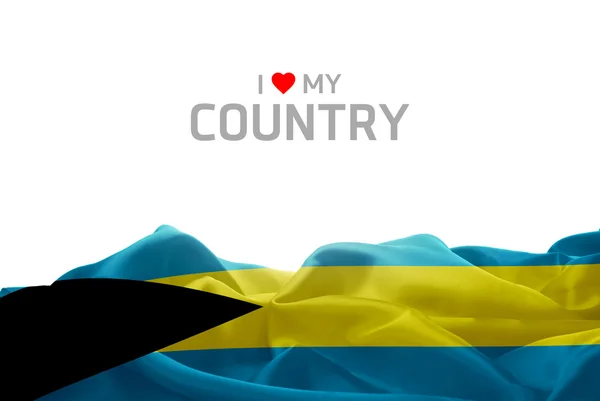 Bahamas flag I Love My Country — Stock Photo, Image