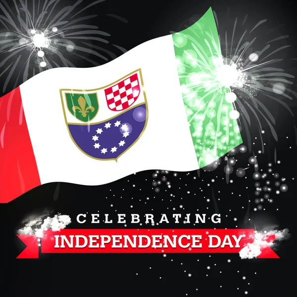 Celebración de la tarjeta del Día de la Independencia con bandera —  Fotos de Stock