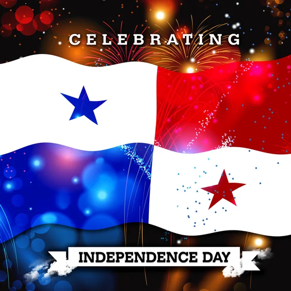 Panama függetlenség napja kártya — Stock Fotó