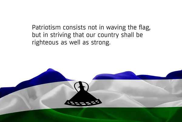 Wapperende vlag van lesotho — Stockfoto