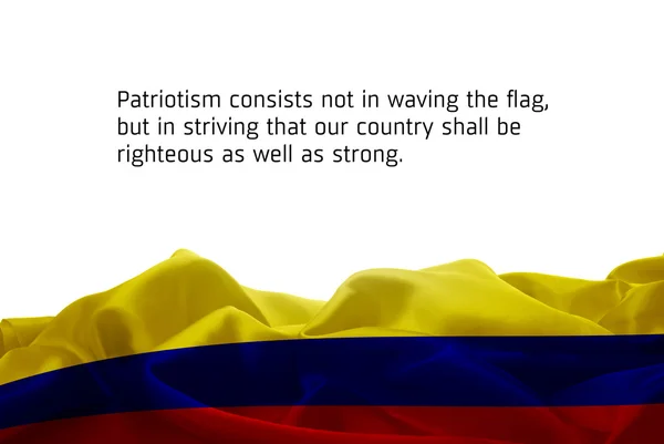 Waving national flag of Colombia — Stock Photo, Image