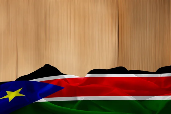 Bandeira nacional de Sudão do Sul — Fotografia de Stock