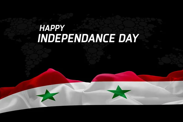 Dzień Niepodległości w Syrii karty — Zdjęcie stockowe