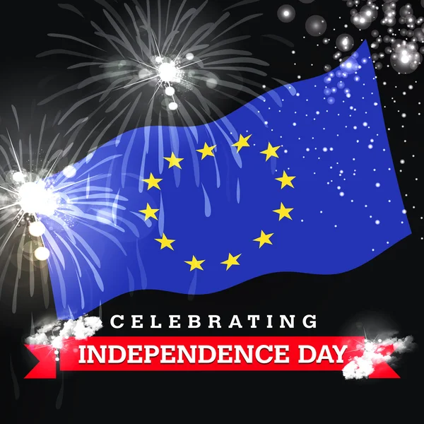 European Union Independence Day card — Stock Photo, Image