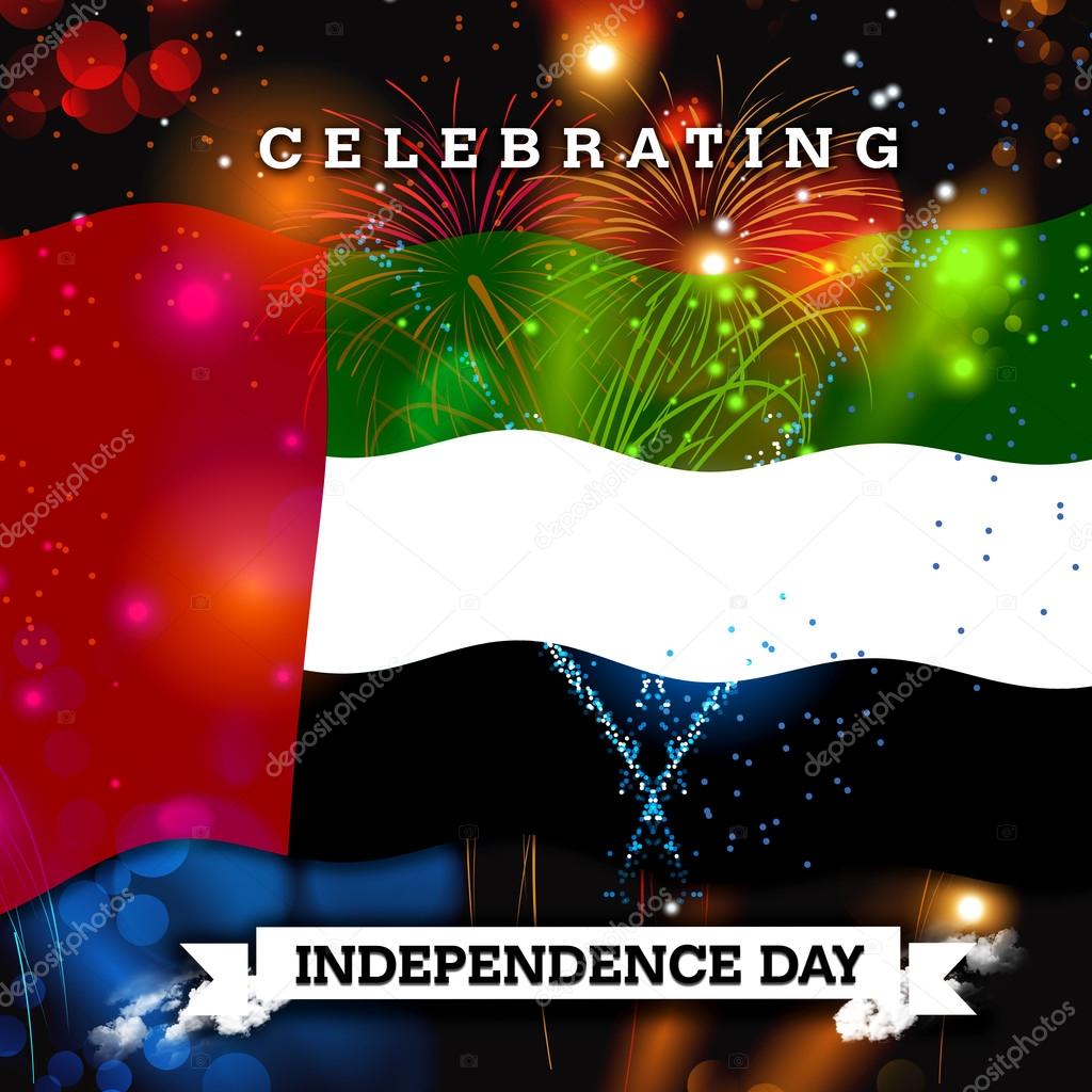 Independence Day card with flag