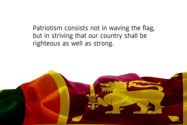 sri lanka bayrağı sallayarak