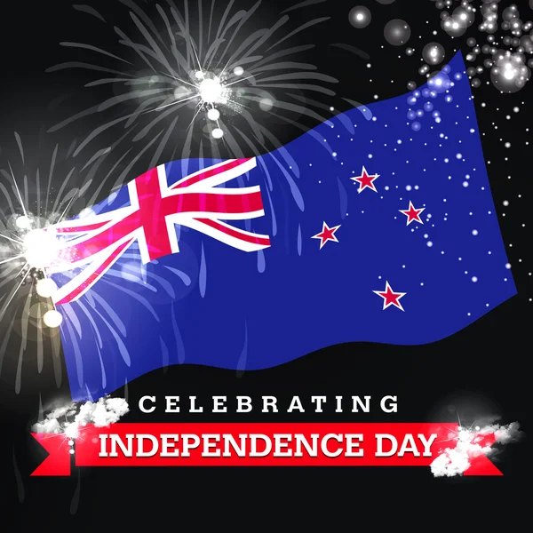 Independence Day card with flag — Stock Photo, Image