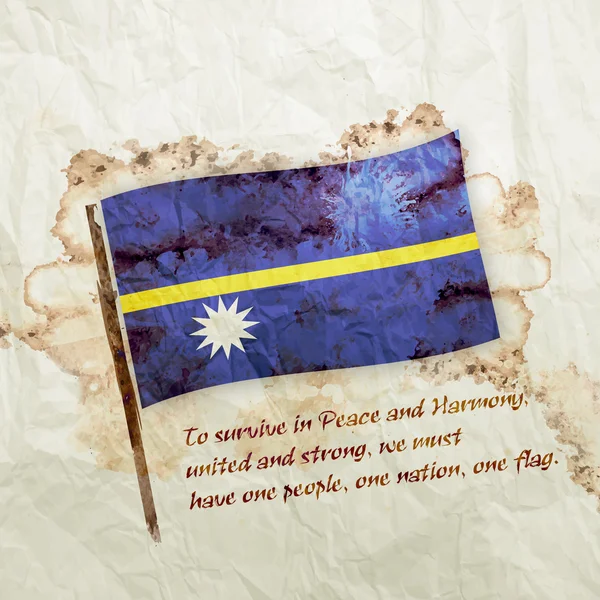 Bandera grunge Nauru —  Fotos de Stock