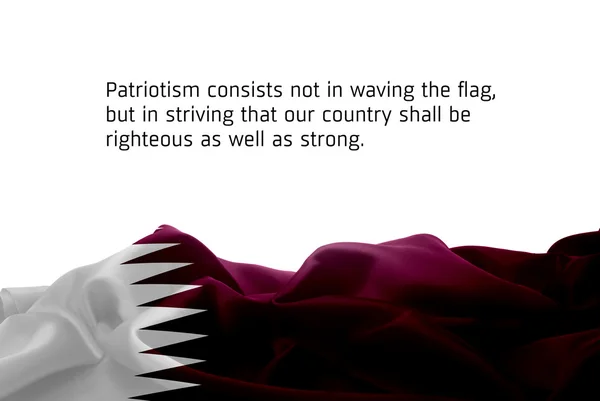 Wapperende vlag van qatar — Stockfoto