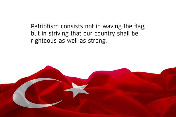 Türkiye bayrağı sallanıyor — Stok fotoğraf