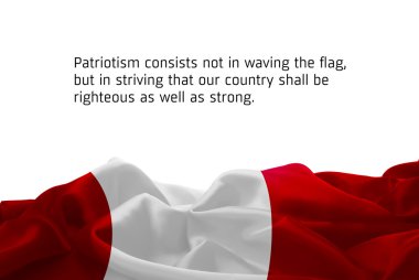 waving flag of Peru clipart