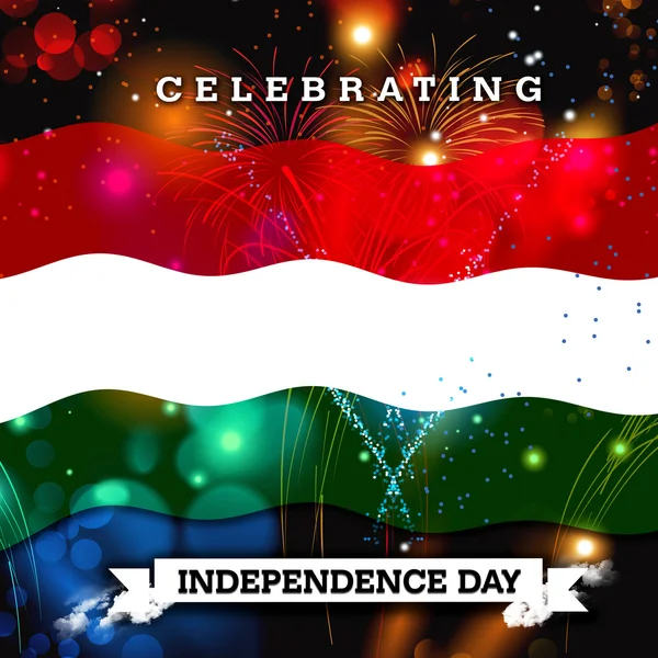 Ünnepeljük függetlenség napja kártya-val zászló — Stock Fotó