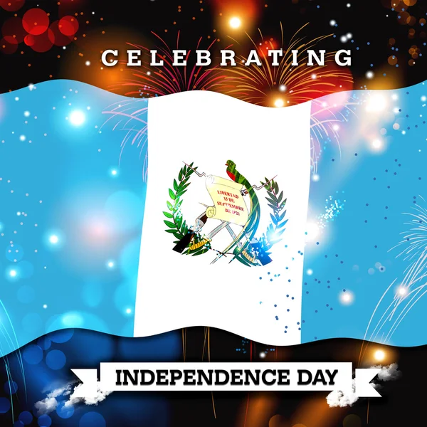 Celebrating Independence Day card with flag — Stock Photo
