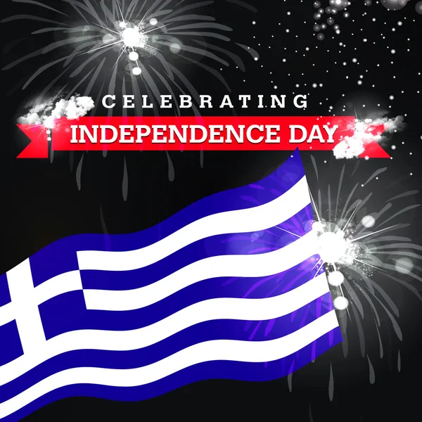 Viering van Onafhankelijkheidsdag kaart met vlag — Stockfoto