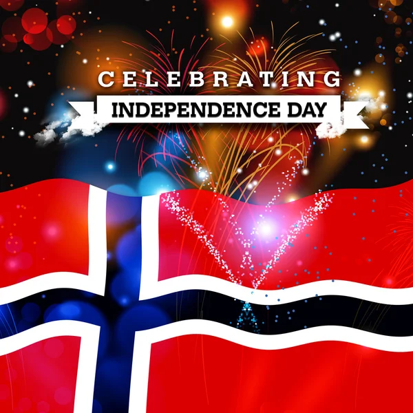 Dzień Niepodległości Norwegia karta — Zdjęcie stockowe