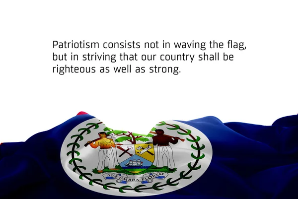 Acenando bandeira de Belize — Fotografia de Stock