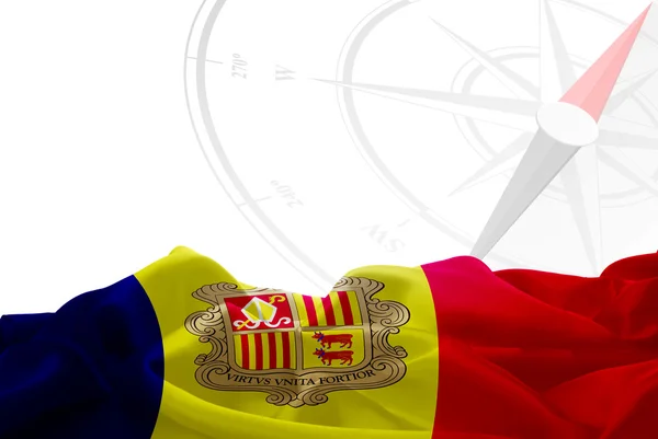 Andorras nationella flagga — Stockfoto