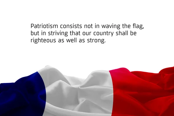 Franciaország lengő zászlója — Stock Fotó